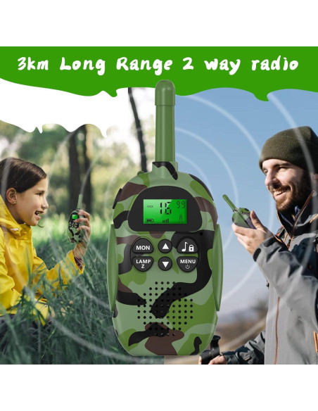 Walkie Talkie Recargable USHINING para Niños 3KM 22 Canales