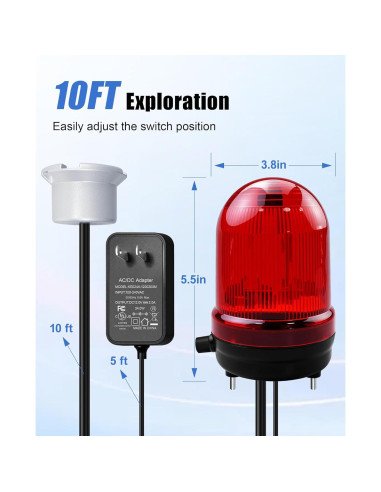 Alarma de Bomba de Sump CHidotools 110dB con Cable de 3.05m