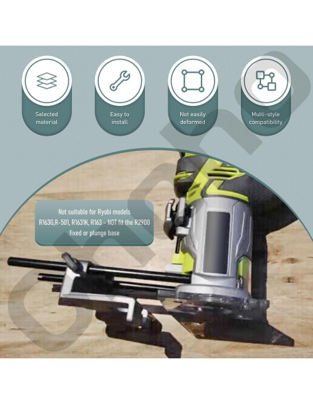 Guía de Bisel Ohoho Compatible con Router Ryobi P601 y Más