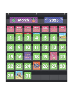 Calendario Mensual EAMAY con 71 Tarjetas Didácticas - Negro