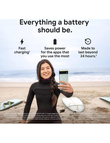 Google Pixel 6 - Smartphone 5G 128GB - Negro Tormentoso