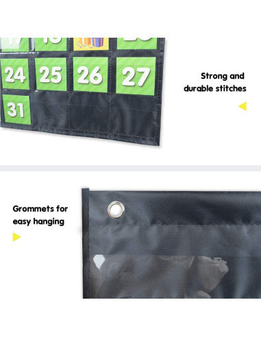 Calendario Mensual EAMAY con 71 Tarjetas Didácticas - Negro