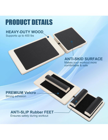 Tabla de Equilibrio ZEMBSOYA de Madera Antideslizante 21x15cm