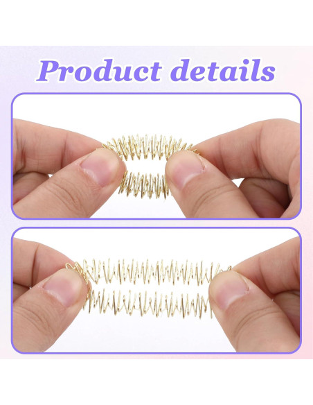 Anillos Sensoriales Antiestrés JIYIN - 12 Pcs Oro y Plata