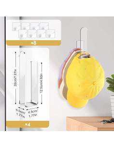 Soporte para Gorras de Béisbol Taimimy 2 Pcs Acrílico Transparente 2