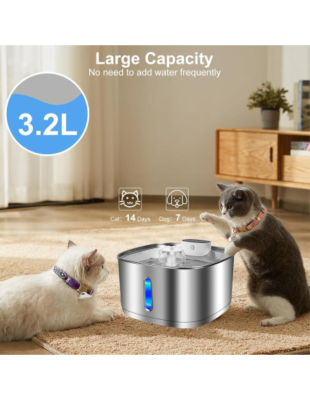 Dispensador de Agua Inalámbrico Numola para Gatos 3.2L Dispensador de Agua Inalámbrico Numola para Gatos 3.2L