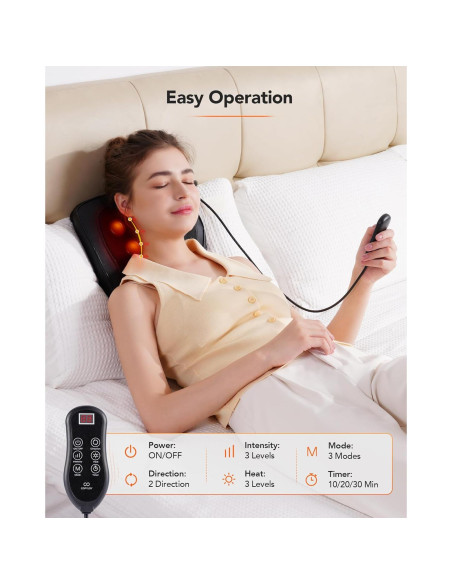 Masajeador de Espalda y Cuello COPYJOY C7 con Calor 3D