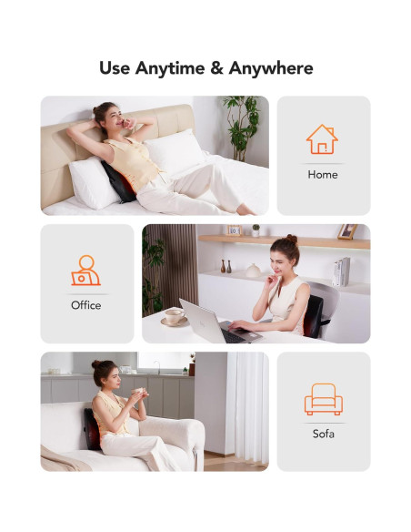 Masajeador de Espalda y Cuello COPYJOY C7 con Calor 3D