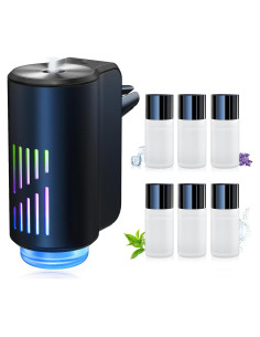 Difusor de Aromatizante para Carro TIQTGD Negro con 6 Aceites