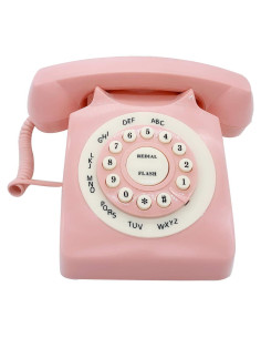 Teléfono de Línea Terrestre Retro TelPal WX-3123 Rosa
