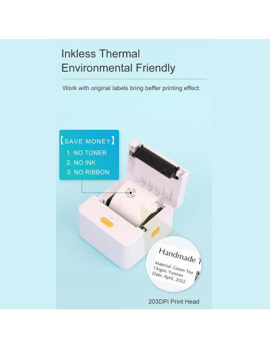 Impresora Térmica de Etiquetas DETONGER P1 Bluetooth 5 cm