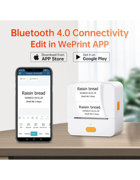 Impresora Térmica de Etiquetas DETONGER P1 Bluetooth 5 cm Impresora Térmica de Etiquetas DETONGER P1 Bluetooth 5 cm