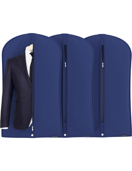 Bolsa de Prendas HANGERWORLD 102x61 cm Transpirable 3 Piezas Azul