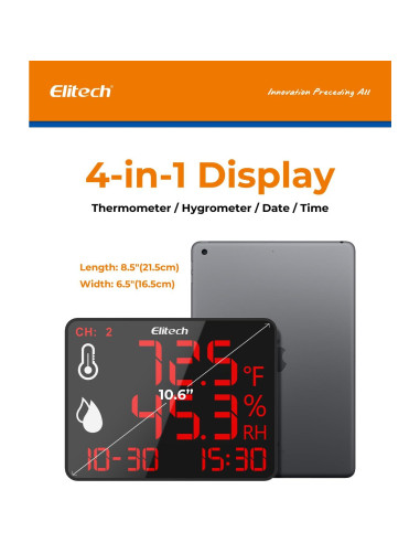 Registrador de Datos de Temperatura y Humedad Elitech DR-230-THDE