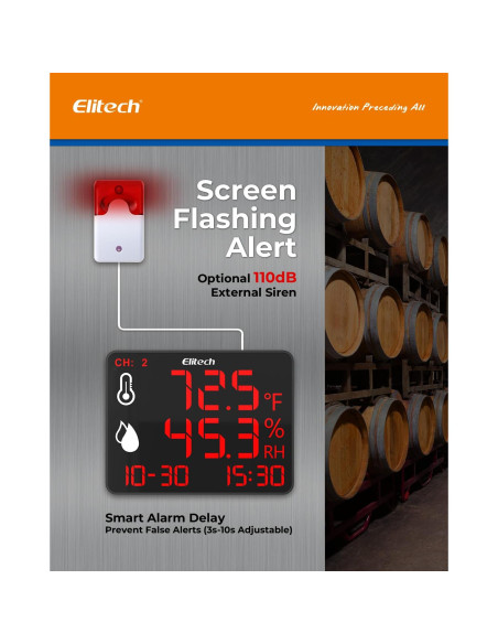 Registrador de Datos de Temperatura y Humedad Elitech DR-230-THDE