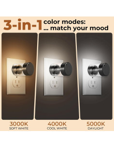 Paquete de 2 luces nocturnas LED GEPLAD 3CCT regulables 100-240V 2
