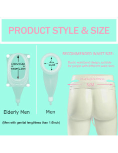 Bolsas Colectoras de Orina Portátiles Sinlxcoy S/M Azul 1000ml/2000ml 2