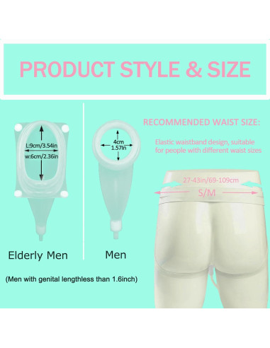 Bolsas Colectoras de Orina Portátiles Sinlxcoy S/M Azul 1000ml/2000ml