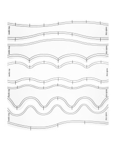 5 Plantillas de Acrílico para Corte de Acolchado y Costura