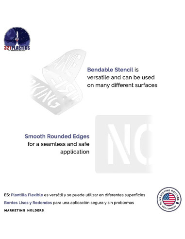 Paquete de 2 Plantillas No Estacionar 30.48 cm Marketing Holders