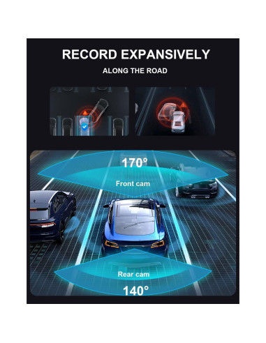 Cámara de Espejo YKT H9-2 4K con Pantalla Táctil 10" y GPS