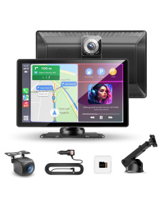 Pantalla Inalámbrica Carplay 9" Carpeer con GPS y Cámara 4K