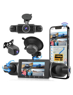 Cámara de Salpicadero Hikity 4 Canales 1080P WiFi 360