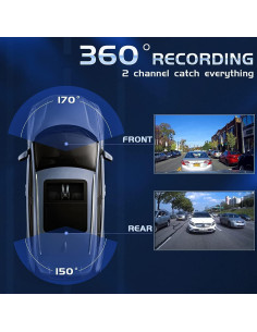 Cámara de tablero 4K Aipluger con visión nocturna y SD 32GB 2