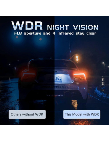 Cámara de tablero 4K Aipluger con visión nocturna y SD 32GB