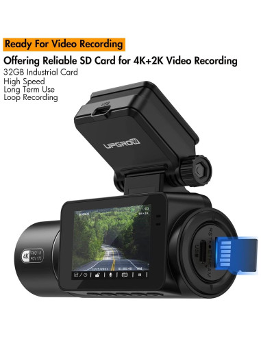 Cámara de tablero 4K Aipluger con visión nocturna y SD 32GB