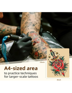 6 Hojas Piel de Práctica para Tatuaje Soposuky 30.48x20.32cm 2