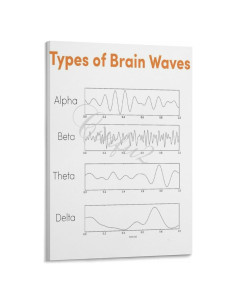 Póster de Ondas Cerebrales en Lienzo 60x90cm - Decoración Moderna