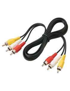Cable de Audio y Video RCA 3 Macho QDiShi 1.52m para TV y DVD