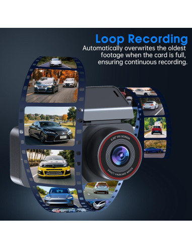 Cámara de tablero delantera y trasera Yonvim 2.5K QHD