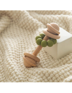 Sonajero de Madera de Haya AVENLAND Verde Matcha 11.5x3.5cm 2