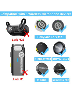 4 Pantallas de Viento para Micrófono RIBIU-WMO1 BOYA Lark M2 2