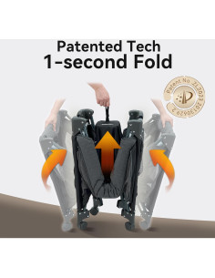 Parque para Bebés Pamo Babe Magic Fold 100x70 cm Gris 2