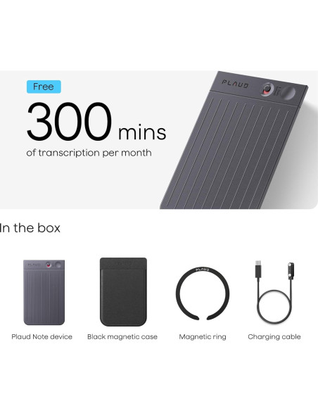 Grabadora de Voz AI Plaud Note 64GB, Transcripción 112 Idiomas