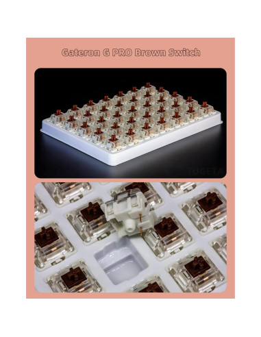 Interruptores Gateron Brown Pro Pre-lubricados 105PCS