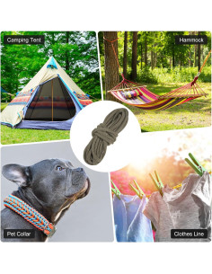 Cuerda de Camping Paracord TIXIPEM 3m 250KG Marrón 2