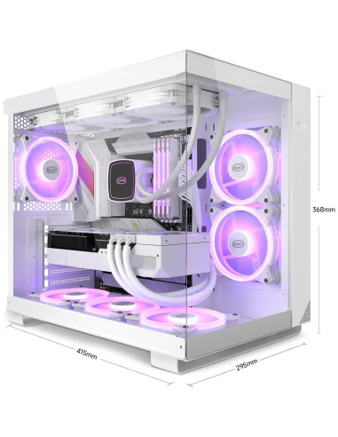 Caja de PC PCCOOLER C3T500 ARGB Torre Media ATX Blanco