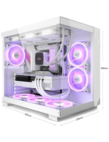 Caja de PC PCCOOLER C3T500 ARGB Torre Media ATX Blanco