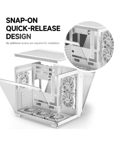 Caja de PC PCCOOLER C3T500 ARGB Torre Media ATX Blanco