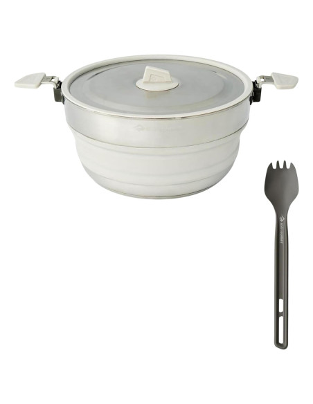 Cuchara de Olla Plegable Sea to Summit + Olla 5L Inox