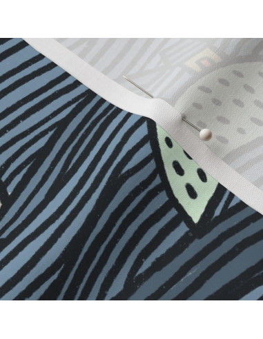 Tela de Algodón Spoonflower Islas Lago 21x18" para Manualidades