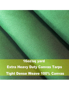 Lona Pesada Resistente al Agua 3.05x3.05m 16oz Verde SHENZHE 2