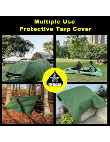 Lona Pesada Resistente al Agua 3.05x3.05m 16oz Verde SHENZHE