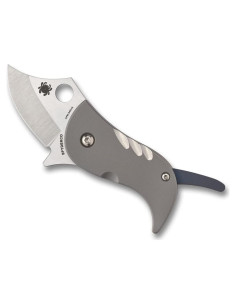 Cuchillo plegable Spyderco Pochi de acero inoxidable y titanio