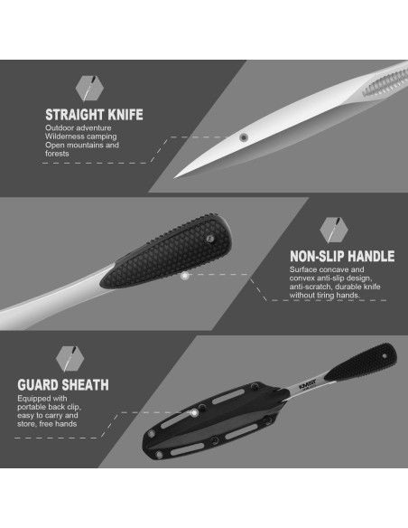 Cuchillo Bayoneta Kaimeisite AUS-8 para Caza y Camping 20.3 cm