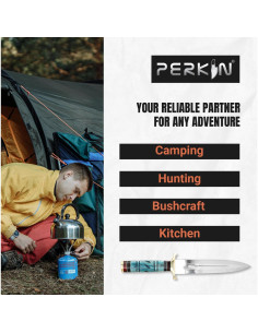 Cuchillo de Caza Perkin AR606 - Doble Filo 33 cm con Funda 2